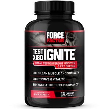 Force Factor Test X180 Ignite Testosterone BoosterFat Burner for Men