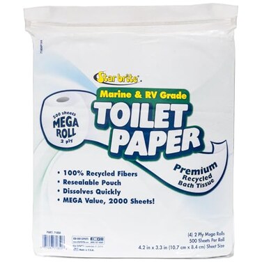 STAR BRITE MarineRV Toilet Tissue - Fast Dissolving, 2-Ply