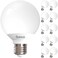 Sunco Lighting Sunco 10 Pack G25 LED Light Bulb, Globe, Vanity Bathroom Mirror, 6W=40W
