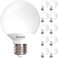 Sunco Lighting Sunco 10 Pack G25 LED Light Bulb, Globe, Vanity Bathroom Mirror, 6W=40W