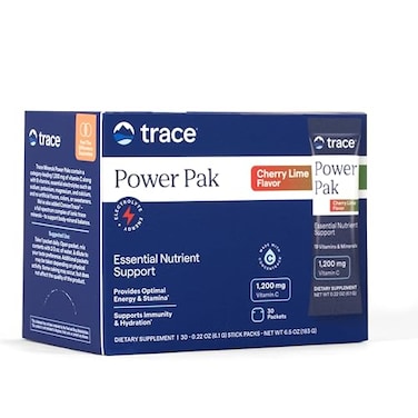 Trace Minerals Power Pak Electrolyte Powder Packets, Cherry Lime, 30 Ct