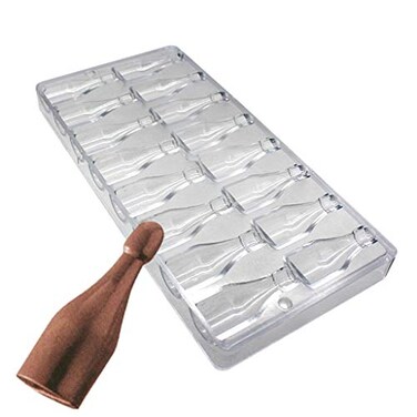Goldbaking Bottle Shaped Chocolate Mold Poly-carbonate Candy Mould Hard PC Chocolate Molds