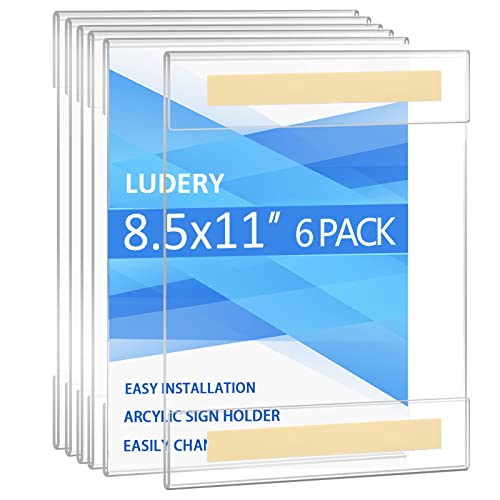 ludery Ludery 8 5 X 11 Acrylic Wall Mount Sign Holder 8.5x11inch