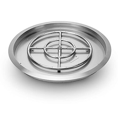 Stanbroil 25 Inch Drop-in Fire Pit Pan, Gas Fire Pit Burner Inserted