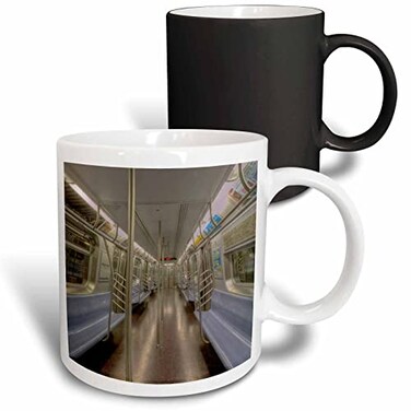 3dRose NYC subway car, empty 11oz Magic Transforming Mug