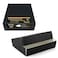 Lineco Drop Front Archival Storage Box, 8.75x10.75x3 in, Black, 2 Pack