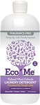 Eco-me Plant Based Concentrated Laundry Detergent, Fragrance-Free, Clear, Unscented, 32 Fl.Oz