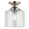 Kichler Winslow 8.5" 1-Light Semi-Flush Mount Light, Brushed Nickel