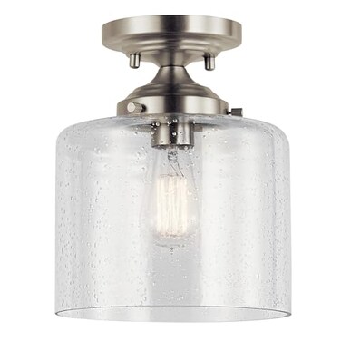 Kichler Winslow 8.5" 1-Light Semi-Flush Mount Light, Brushed Nickel