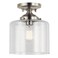 Kichler Winslow 8.5" 1-Light Semi-Flush Mount Light, Brushed Nickel