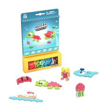 Plus Plus Puzzle By Number Activity Pad, Ocean - Mini Building Blocks Set