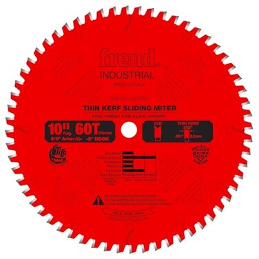 Freud LU91R010: 10" Thin Kerf Sliding Compound Miter Saw Blade