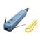 10Gtek Punch Down Tool with 110/88 BladeNetwork Wire Stripper, Multifunction Hook Tool for Telephone Impact Terminal Insertion and cat6a/cat6/cat5e/cat5 Cable