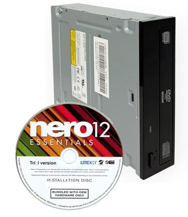 BestDuplicator Lite-On SATA DVD/CD WriterReader with Nero Multimedia Suite 12 Essentials, Internal CD/DVD Burner for Desktop Computers, ServersWorkstations