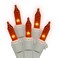 Vickerman W4W0458 50Lt Mini Light Set with White Wire, lamp Lock, End Connecting, 4" Spacing16' Long in Poly Bag, Amber