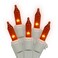 Vickerman W4W0458 50Lt Mini Light Set with White Wire, lamp Lock, End Connecting, 4" Spacing16' Long in Poly Bag, Amber