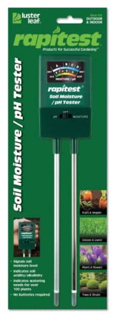 Luster Leaf 1817 Rapitest Soil pH/Moisture Tester, Black