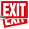 iSYFIX Exit Signs Stickers, 10x7 Inch, 2 Pack, Sticker Red