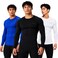 DEVOPS 3 Pack Men's Cool Dry Compression Baselayer Long Sleeve Shirts Top