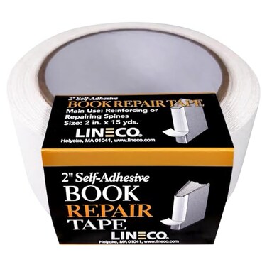 Lineco Self-Adhesive Book Repair Tape, 2 Inch Wide, White