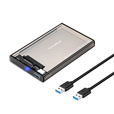Tccmebius 2.5'' Hard Drive Enclosure USB 3.0 to SATA HDD External Case Housing for 2.5 Inch 9.5mm 7mm SATA III HDD SSD Up to 6TB, Tool-Free, Support UASP, Automatic Sleep Function ,TCC-S9