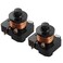 sourcing map uxcell 2Pcs Coil Compressor Relay Start Relay for 1/3HP Refrigerator Black