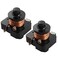 sourcing map uxcell 2Pcs Coil Compressor Relay Start Relay for 1/3HP Refrigerator Black
