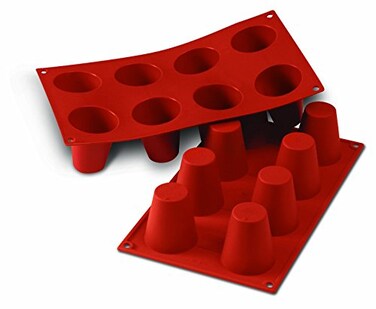 Silikomart Silicone Classic Collection 8 Count Muffin, Baba, Large