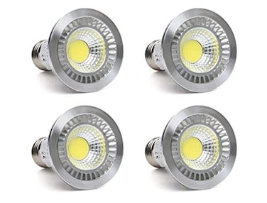 CTKcom 5 watt HR16 LED COB Spotlight Bulb,4 Pack- LED Spotlight Bulb Downlight Lamp Flood 60 Degree,6000K Daylight White,50W Halogen Bulb Equivalent Spotlight Bulbs 110V130V E26 Base