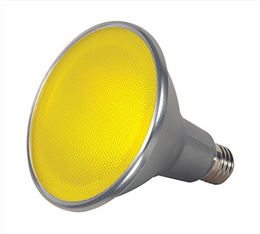Satco S9484 Par38 LED Yellow 40' Beam Spread Medium Base Light Bulb, 15W