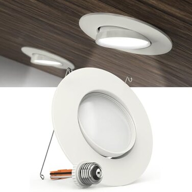 Sunco Lighting Sunco 6 Inch Gimbal LED Recessed Light, Adjustable Angle, 12W=60W