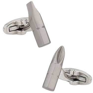 Cuff-Daddy Drill Bit Screwdriver Construction Handyman Cufflinks with Presentation Box