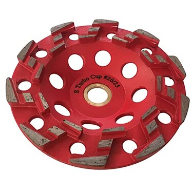EDiamondTools 5" Diamond Grind Wheel S Seg Concrete/Coating 7/8"-5/8" Non-Threaded Arbor