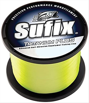 Sufix Tritanium Plus 1/4-Pound Spool Size Fishing Line ,Chartreuse, 14-Pound, multi, one size ,696-114CH