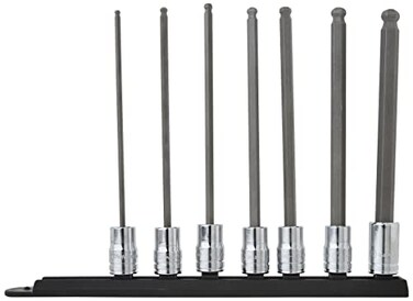 GEARWRENCH 7 Pc. 3/8" Drive Long Ball End Hex Bit SAE Socket Set - 80574