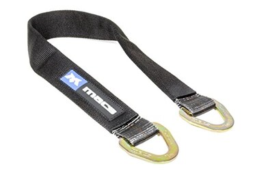 Mac'sMac Tie Downs 121736 Black 36" x 2" Axle Strap with Delta Ring and Protective Sleeve - 10,000 lb Load Capacity