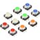WMYCONGCONG 10 PCS Light Emitting Diode Momentary Tactile Push Button Switch 12 mm x 12 mm x 7 mm Red Tactile Button Switch