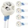 DiCUNO G4, GU5.3 Bi-Pin Ceramic Base Socket, with Wire Connector, 5-Pack