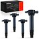 A-Premium Ignition Coils Pack Replacement for Mitsubishi Lancer 2008-2015 2.0/2.4L Outlander 2008-2013 2.4L Lancer 2008-2015 2.0/2.4L Outlander 2007-2016 2.4/3.0L 4-PC Set