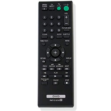 PERFASCIN New RMT-D197A RMTD197A Replace Remote fit for Sony DVD Player DVP-SR210