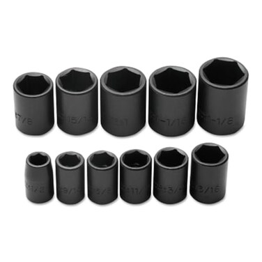 STANLEY Proto "Stanley J74102 11-pc 6 Point 1/2"" Drive Impact Socket Set