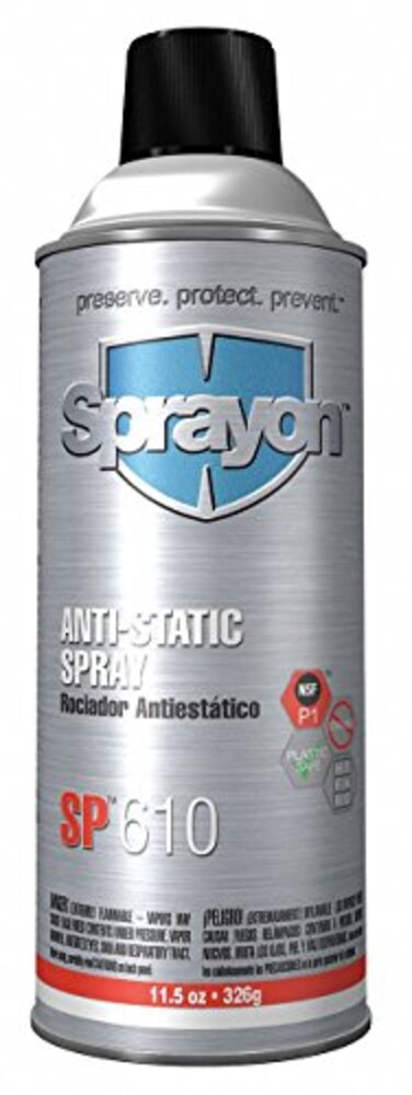 Sprayon Anti Static Spray, 11.5 oz, Net 11.25 oz