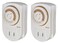 Woods Southwire Indoor 24-Hour Mechanical Outlet Timer - 30 Minute Intervals - 2-Pack - White - Programmable Mechanical Timer for Lamps and Appliances