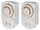 Woods Southwire Indoor 24-Hour Mechanical Outlet Timer - 30 Minute Intervals - 2-Pack - White - Programmable Mechanical Timer for Lamps and Appliances