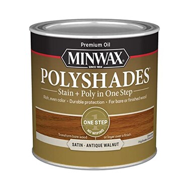 Minwax PolyShades, Satin, Antique Walnut, 1/2 Pint