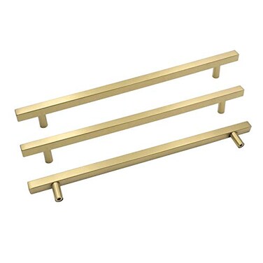 Goldenwarm 15 Pack 10 Inch Gold Cabinet Handles Brass Kitchen Pulls