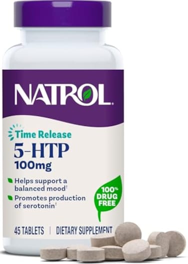 Natrol 5-HTP 100 mg Time Release, Helps Support a Balanced Mood, 90 Tablets