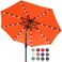 ABCCANOPY Solar Led Patio Umbrella with 32 Lights 9FT,Orange