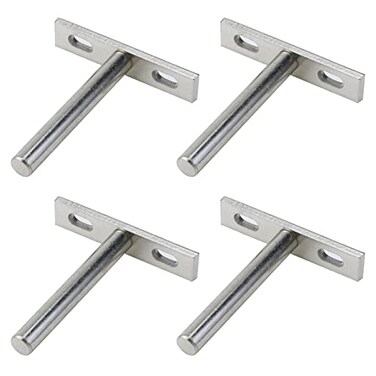 Antrader 3 Inch Floating Shelf Brackets for DIY Project Set of 4,Silver