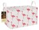HUNRUNG Rectangle Foldable Storage Basket Handles For Home, Flamingo
